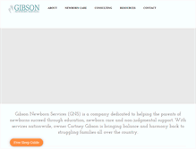 Tablet Screenshot of gibsonnewbornservices.com